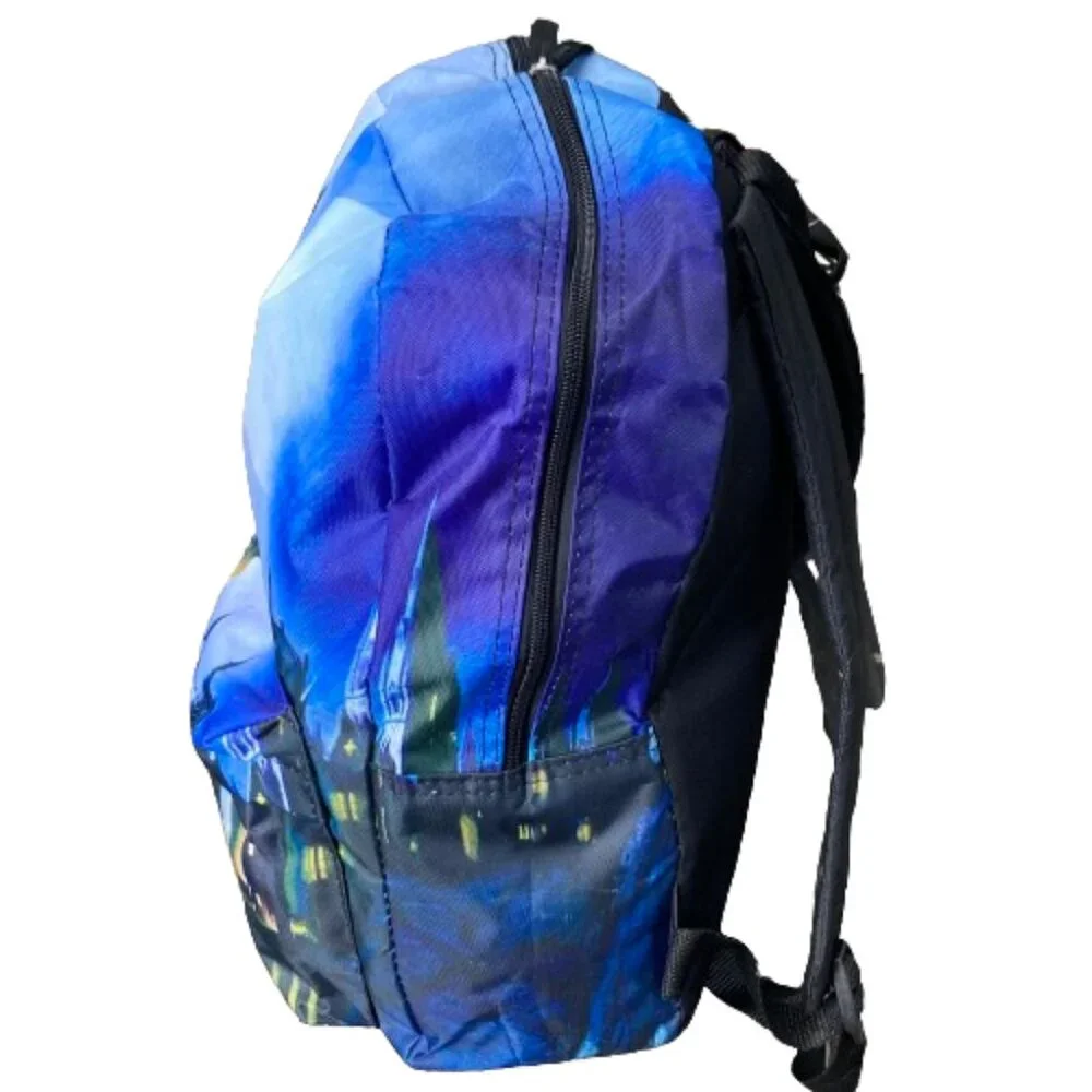 Harry Potter Backpack NWT, Hogwarts at Night Full Moon Nylon Ready for School!